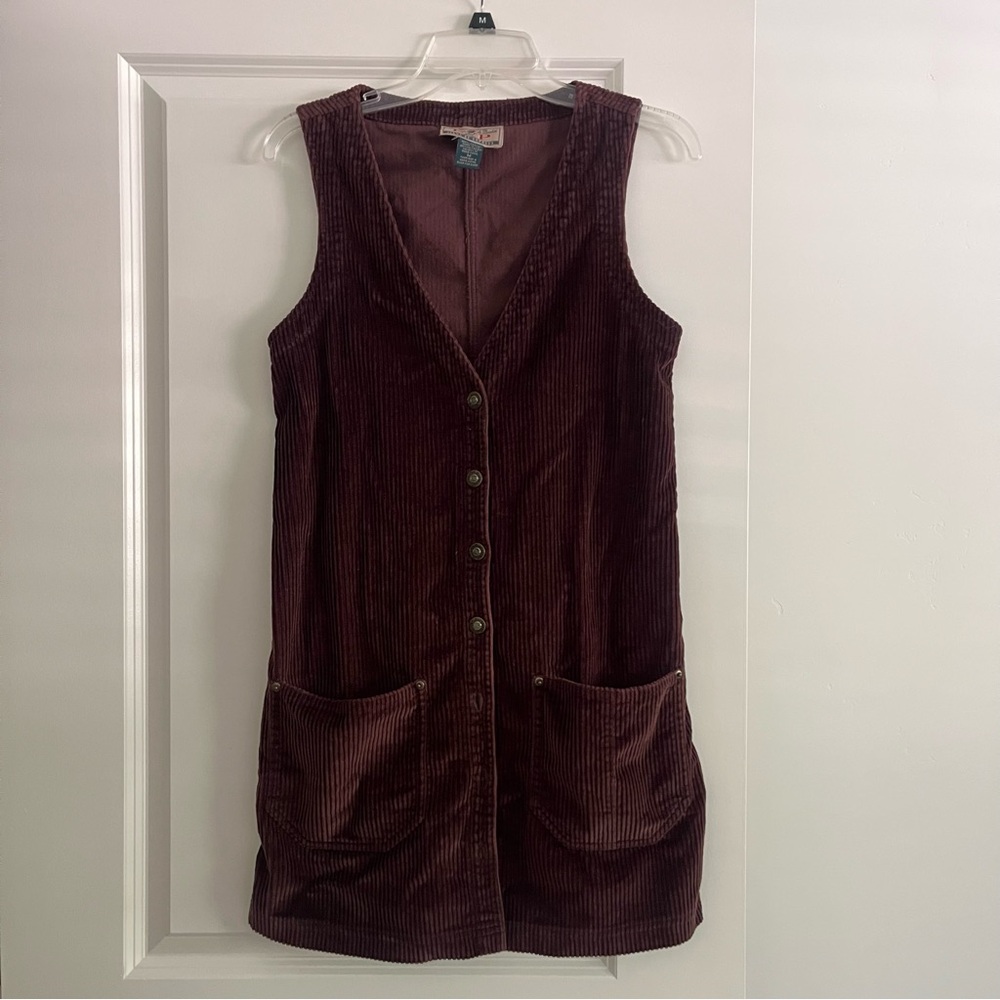 Vintage Brown Corduroy Button-Down Vest